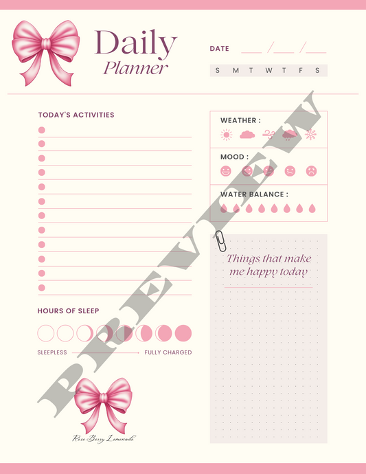 Cute Digital Girly Planner 2024