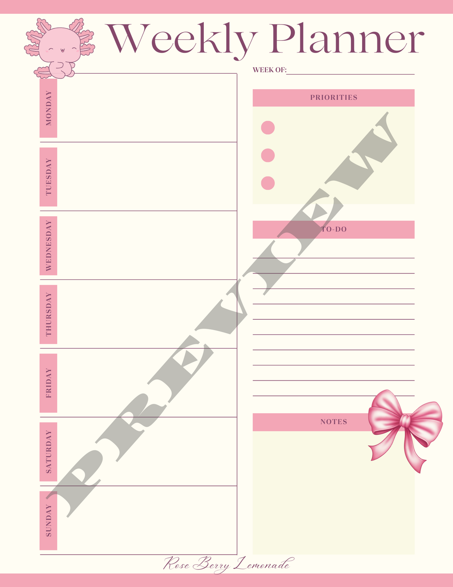 Cute Digital Girly Planner 2024