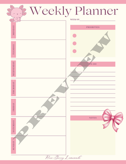 Cute Digital Girly Planner 2024