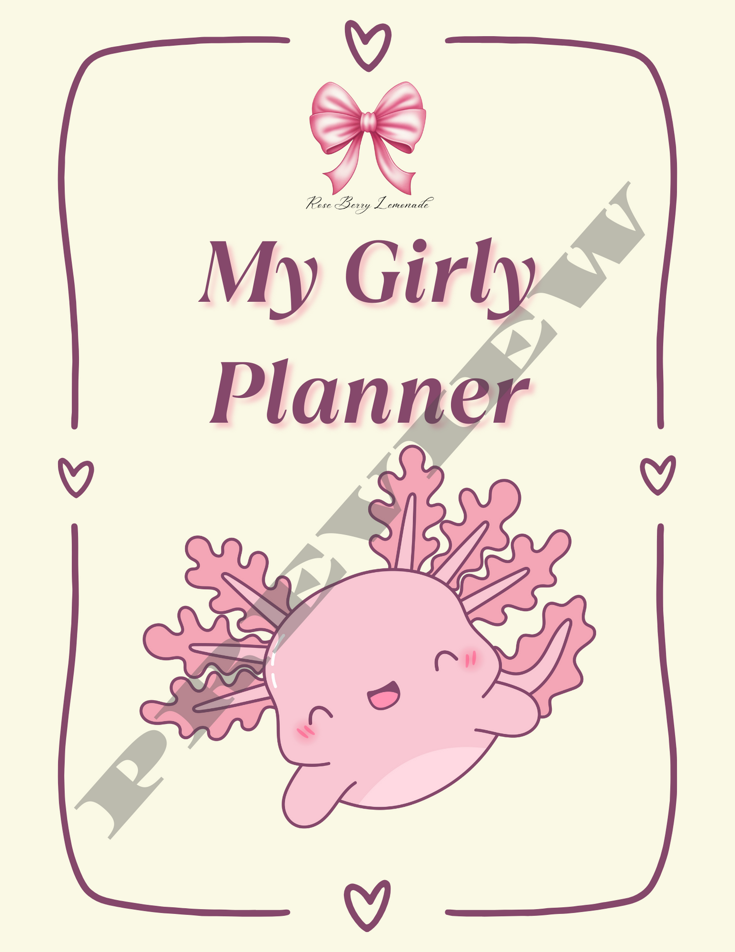 Cute Digital Girly Planner 2024